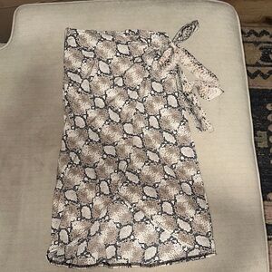Stylish Snake Print Midi Skirt